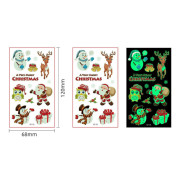 聖誕節夜光紋身貼紙 (一套10張)