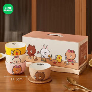 LINE FRIENDS 陶瓷碗4件套